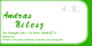 andras milesz business card
